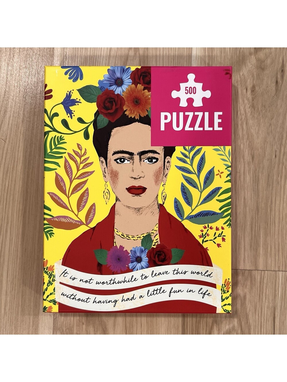 NEW Frida Kahlo 500 pc Jigsaw Puzzle 19x14”  Talking Tables Art Poster Bright